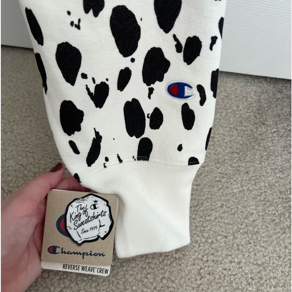 Cow print Cropped CHAMPION hoodie - Picture 5 of 5